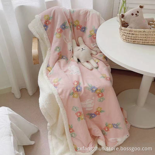 Meistverkauftes Volkspreis No Risk Easy Care Printed Flanell und Sherpa Decke